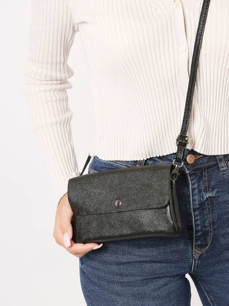 Sac Bandoulière Nine Cuir Milano Noir nine NI23067 vue secondaire 1