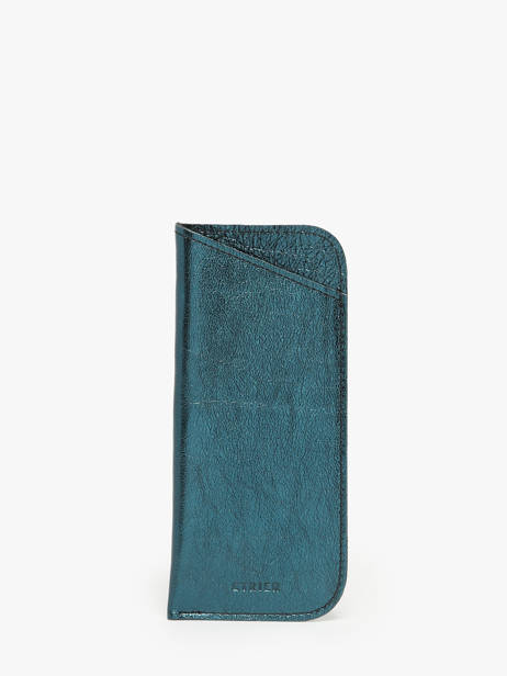 Étui Lunettes Etincelle Irisée Cuir Etrier Bleu etincelle irisee EETI5001