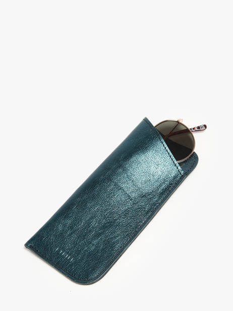 Étui Lunettes Etincelle Irisée Cuir Etrier Bleu etincelle irisee EETI5001 vue secondaire 1