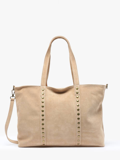 Shoulder Bag Velvet Leather Milano Beige velvet VE24113