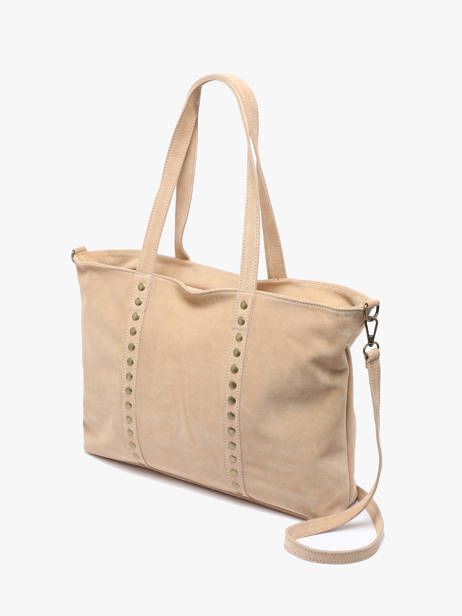 Shoulder Bag Velvet Leather Milano Beige velvet VE24113 other view 2