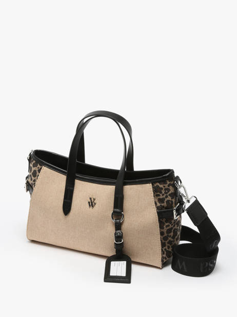 Sac Porté Main Leopard Polyester Vanessa wu Beige leopard MA0132M vue secondaire 2
