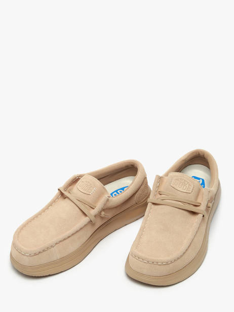 Mocassins Wally Comf Suede Hey dude Marron men 41975 vue secondaire 2