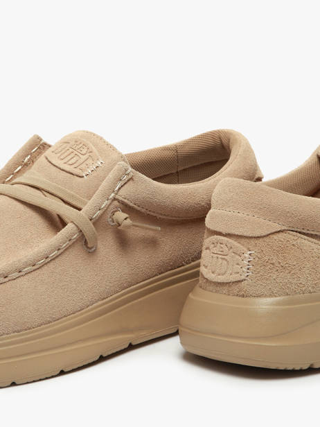 Mocassins Wally Comf Suede Hey dude Marron men 41975 vue secondaire 3