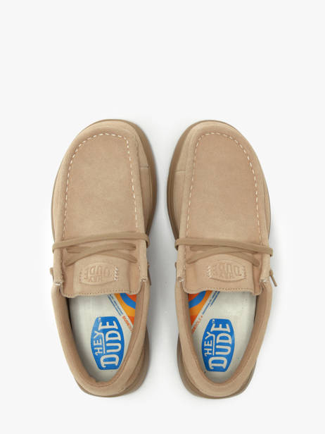 Mocassins Wally Comf Suede Hey dude Marron men 41975 vue secondaire 4