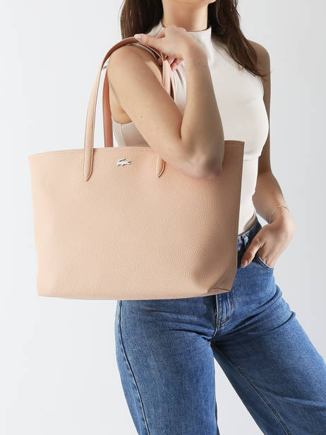 Cabas Anna Lacoste Rose anna NF4823AA vue secondaire 1