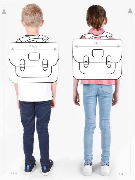 Cartable Vintage North Cameleon Bleu vintage north CA41 vue secondaire 1