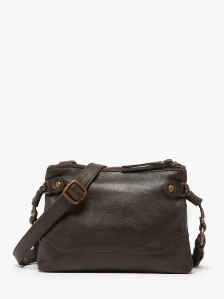 Sac Bandoulière Cow Cuir Basilic pepper Marron cow BCOW82 vue secondaire 4