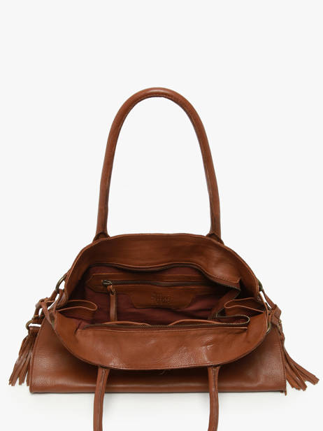 Sac Porté épaule Cow Cuir Basilic pepper Marron cow BCOW84 vue secondaire 3