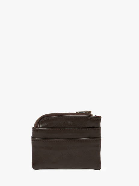 Porte-monnaie Cow Cuir Basilic pepper Marron cow BCOW99 vue secondaire 2