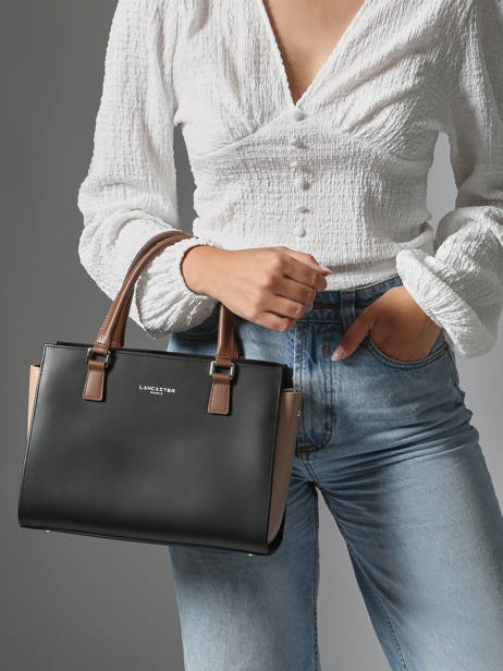 Sac Trapèze Smooth Cuir Lancaster Noir smooth 3 vue secondaire 1