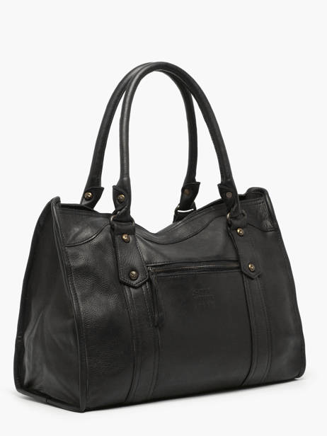 Sac Shopping A4 Cow Cuir Basilic pepper Noir cow BCOW31 vue secondaire 2