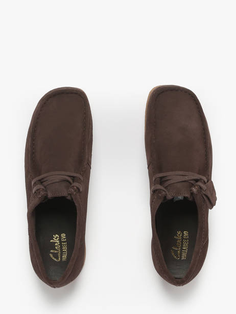 Mocassins Wallabee En Cuir Clarks Marron men 26178279 vue secondaire 4