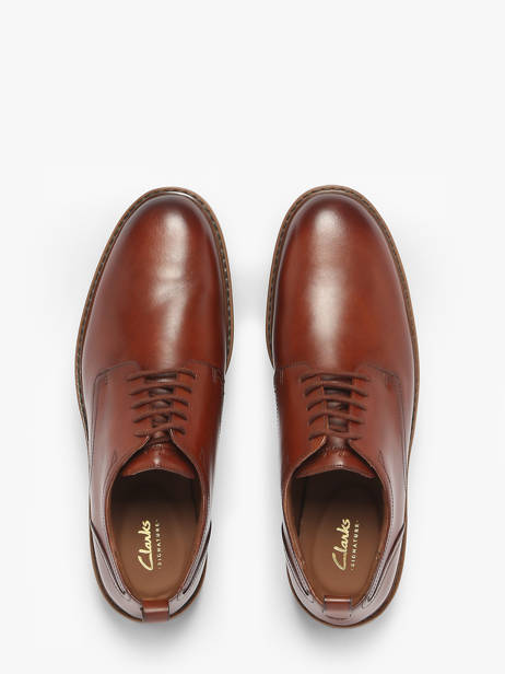 Chaussures Derbies Aldwin Lace En Cuir Clarks Marron men 26183252 vue secondaire 4