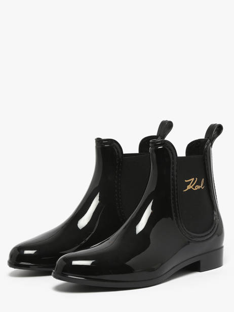 Bottines De Pluie Kalosh Ii Karl lagerfeld Noir women KL94775 vue secondaire 2