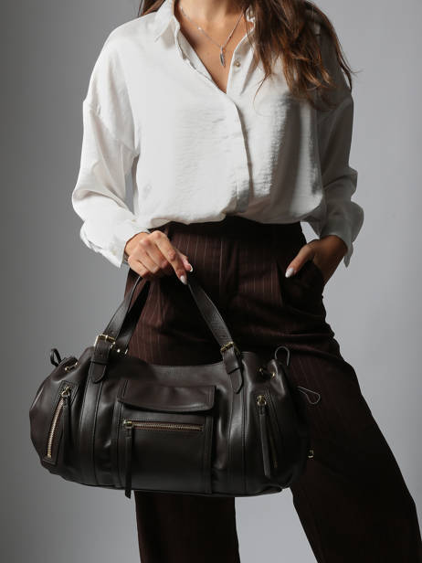 Sac Porté épaule Icone Cuir Gerard darel Marron icone DCS30410 vue secondaire 1