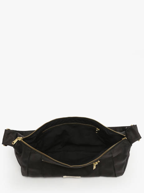 Sac Bandoulière Charlito Waxed Coton Recyclé Rivedroite Noir waxed CHARIWAX vue secondaire 3