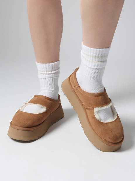 Chaussures Derbies En Cuir Ugg Marron women 1167612 vue secondaire 1