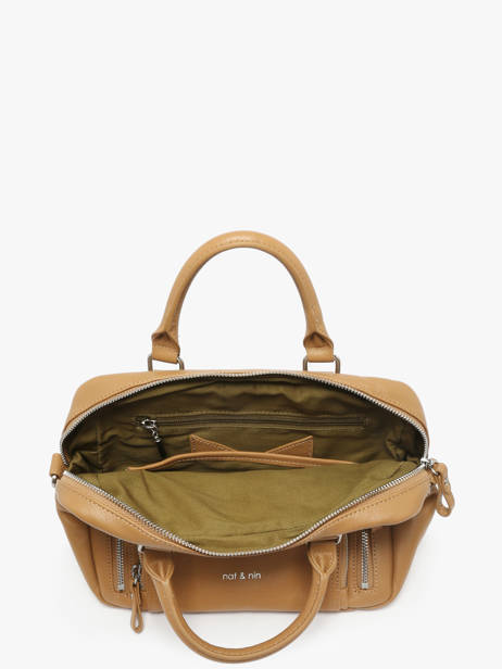 Sac Bandoulière Baby Macy Cuir Nat et nin Beige vintage BABYMACY vue secondaire 3