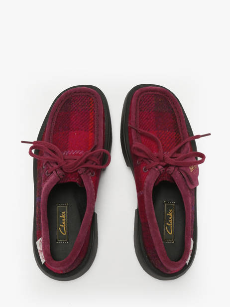 Chaussures Derbies Clarks Rouge women 26184947 vue secondaire 3
