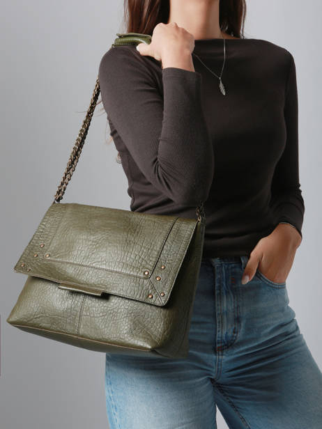 Sac Porté épaule Felizia Cuir Pieces Vert felizia 17122472 vue secondaire 1
