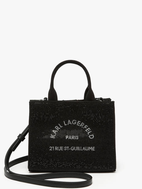 Sac Bandoulière Rue St Guillaume Strass Karl lagerfeld Noir rsg A4W50014