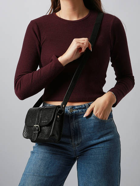 Sac Bandoulière Eclipse Cuir Paul marius Noir eclipse ESSENECL vue secondaire 1