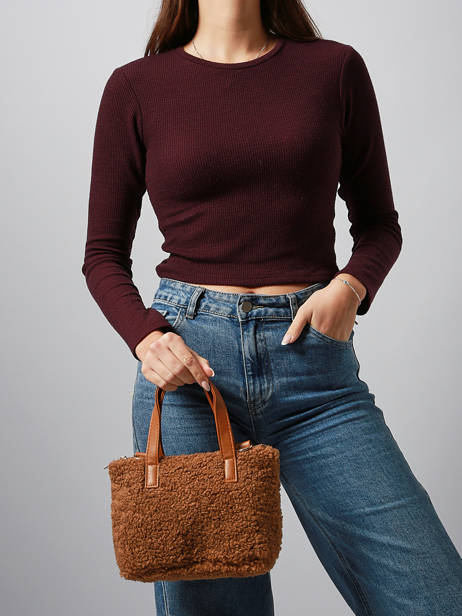 Sac Porté Main Polaire Miniprix Marron polaire S030 vue secondaire 1