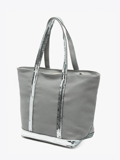 Sac Porté Main Cabas Coton Vanessa bruno Gris cabas 1V40378 vue secondaire 2