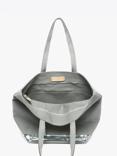 Sac Porté Main Cabas Coton Vanessa bruno Gris cabas 1V40378 vue secondaire 3