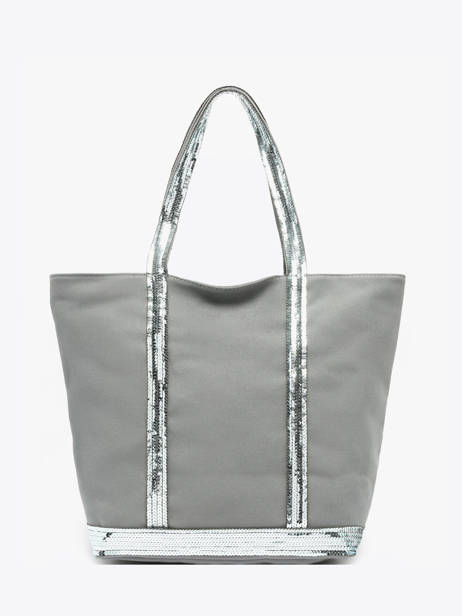 Sac Porté Main Cabas Coton Vanessa bruno Gris cabas 1V40378 vue secondaire 4