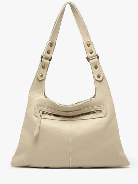 Sac Porté épaule Seam Cuir Basilic pepper Beige seam BSEA05 vue secondaire 4