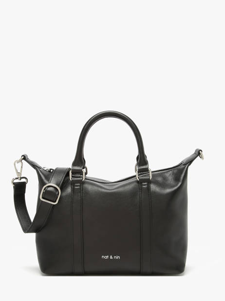 Sac Porté Main Vintage Cuir Nat et nin Noir vintage MTHYLANE
