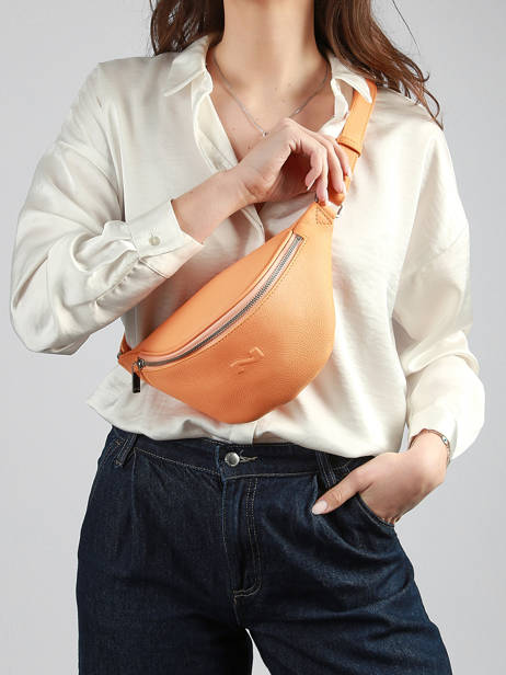 Sac Banane Small Derby Cuir Nathan baume Orange n city 25 vue secondaire 1