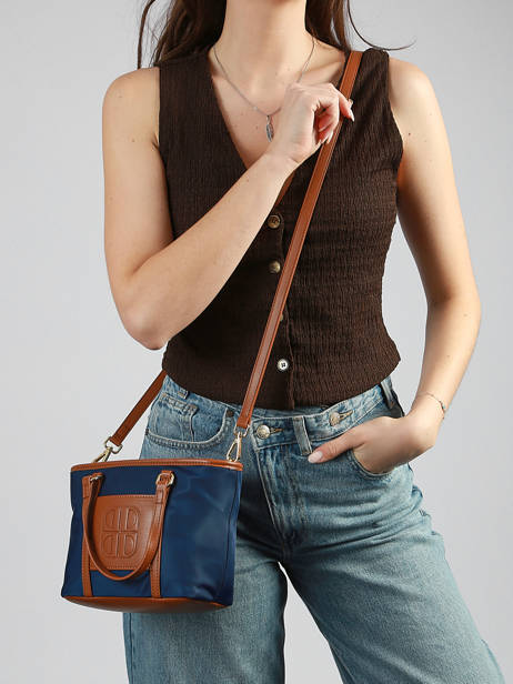 Sac Porté Main Fran Nylon Laurent david Bleu ld bags 54 vue secondaire 1