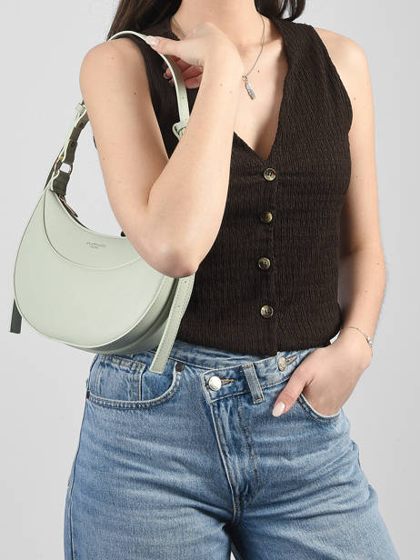 Sac Porté épaule Saffiano Miniprix Vert saffiano F8583 vue secondaire 1