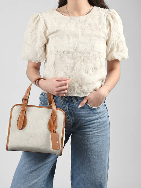 Le Cabas S Escapade Cuir Et Coton Paul marius Beige escapade CABASESC vue secondaire 1