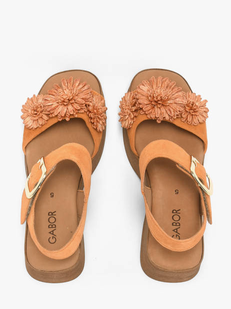 Sandales Plateforme En Cuir Gabor Orange women 11 vue secondaire 3