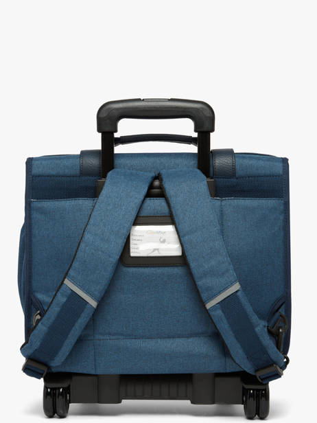 Cartable à Roulettes 2 Compartiments Vintage Color Cameleon Bleu vintage color CR38 vue secondaire 5