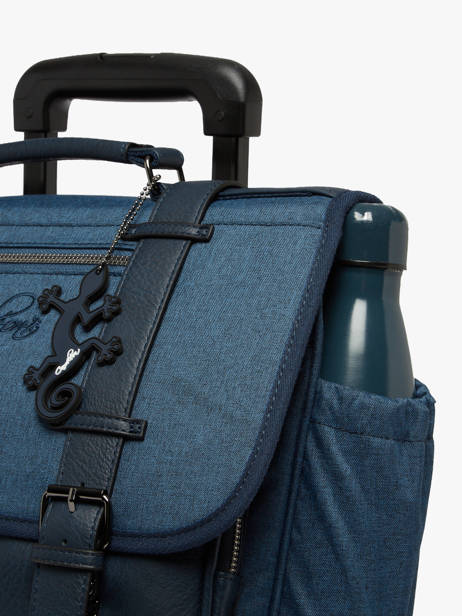 Cartable à Roulettes 2 Compartiments Vintage Color Cameleon Bleu vintage color CR38 vue secondaire 7