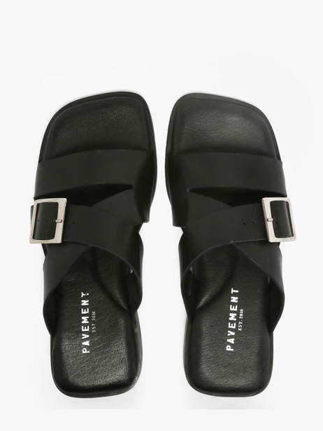 Mules En Cuir Pavement Noir women 25276 vue secondaire 3