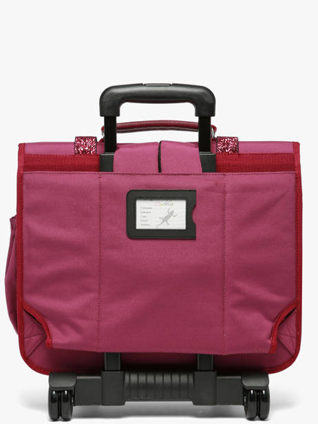 Cartable à Roulettes 3 Compartiments Vintage Fantasy Cameleon Violet vintage fantasy CR41 vue secondaire 6