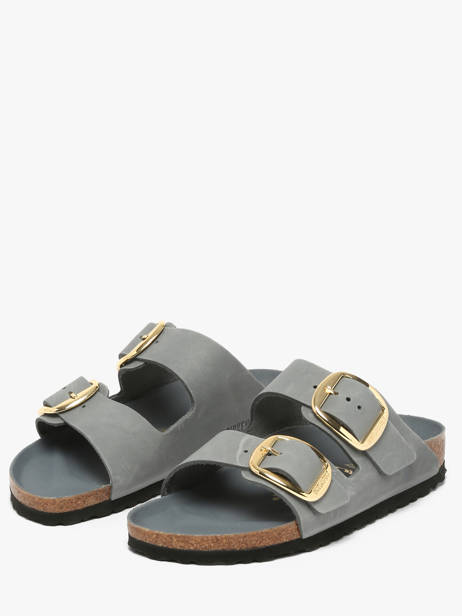 Mules En Cuir Birkenstock Gris women 1032071 vue secondaire 2