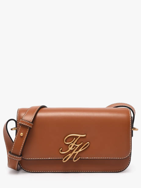 Sac Bandoulière Th Script Cuir Tommy hilfiger Marron th script AW18399