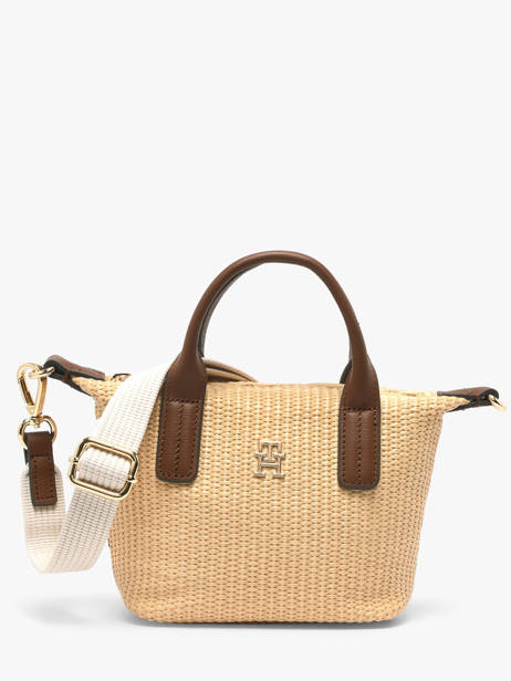 Sac Bandoulière Popette Polyurethane Tommy hilfiger Beige popette AW18526