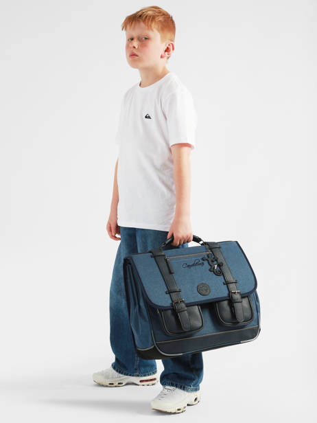 Cartable 3 Compartiments Vintage Color Cameleon Bleu vintage color VIC-CA41 vue secondaire 2
