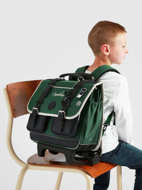 Cartable à Roulettes 2 Compartiments Vintage Urban Cameleon Vert vintage urban CR38 vue secondaire 2