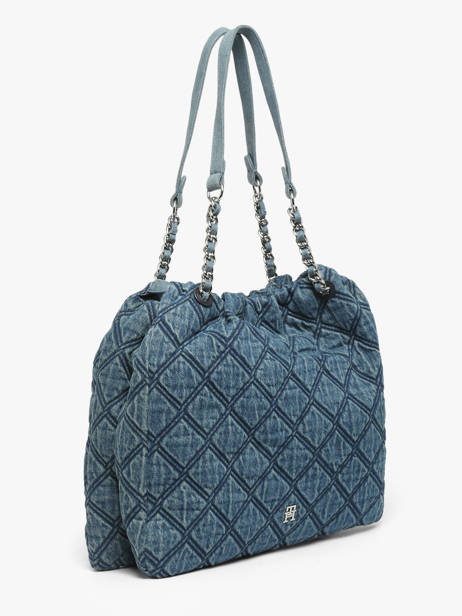 Sac Porté épaule Th Feminine  Coton Tommy hilfiger Bleu th feminine  AW18866 vue secondaire 1