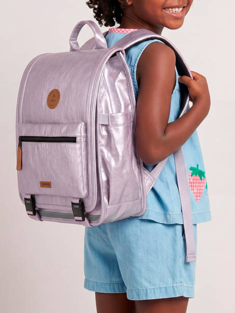 Sac à Dos 2 Compartiments Cabaia Violet school L vue secondaire 1