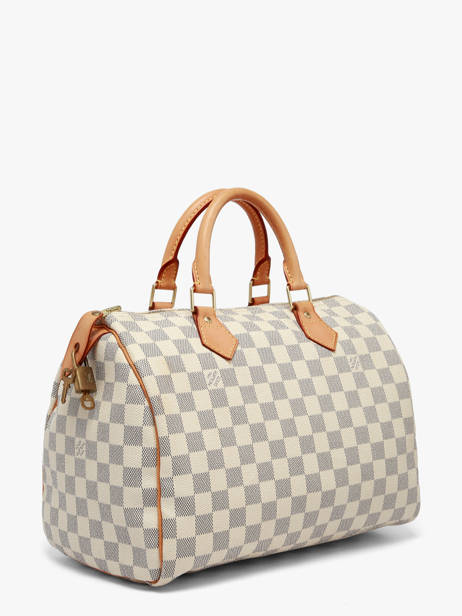 Sac à Main D'occasion Louis Vuitton Speedy 30 Damier Azur Louis vuitton Bleu second life DU1098 vue secondaire 2